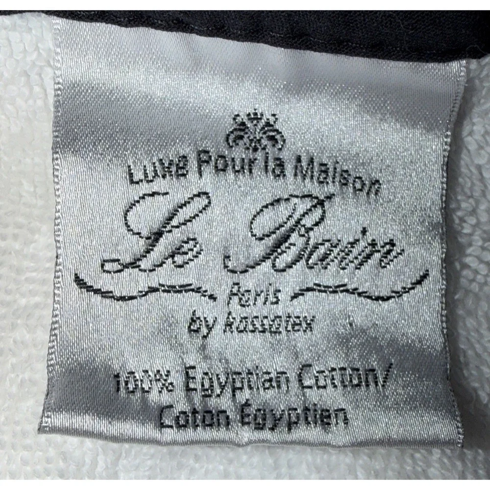 Le Bain By Kassatex Bath Towel Hand Towel White Black Egyptian Cotton 50